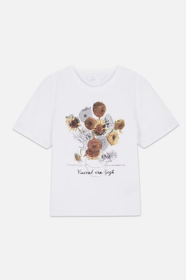 Camiseta blanca Van Gogh.
