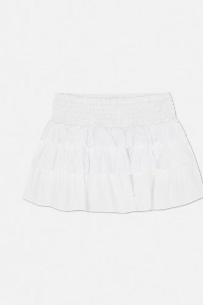 Minifalda volantes.