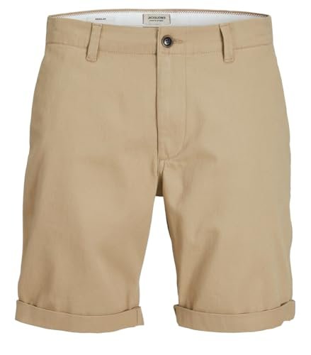 JACK & JONES Pantalones Cortos para Hombre, Beige (Crockery), XL