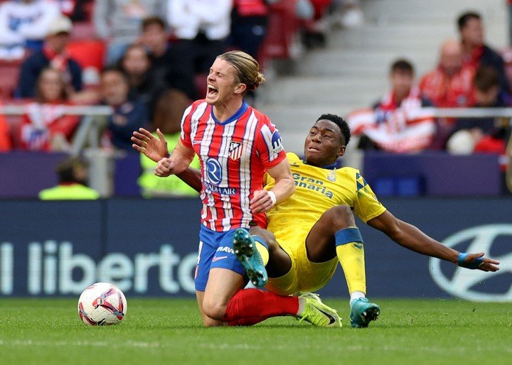 Essugo en Las Palmas, contras el Atletico Madrid (Reuters).