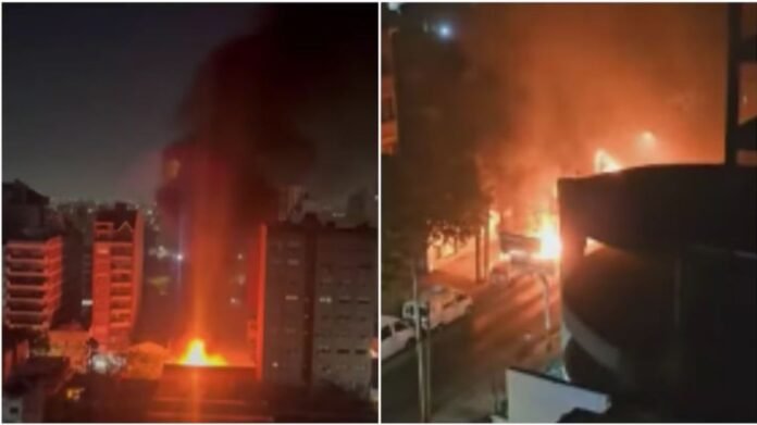 Un camión se prendió fuego en el centro de Lanús y la explosión provocó pánico entre los vecinos