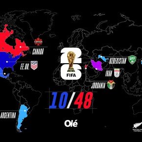 El mapa del Mundial 2026: hay tres nuevos clasificados de Asia