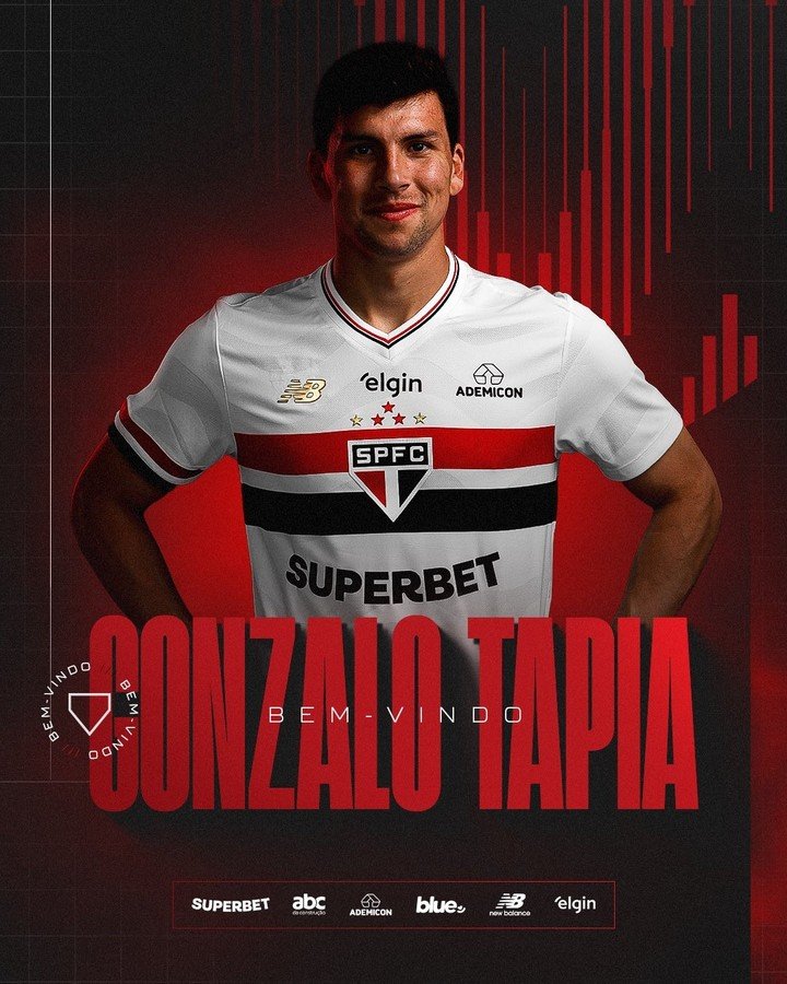 Tapia, presentado en Brasil. Prensa San Pablo.