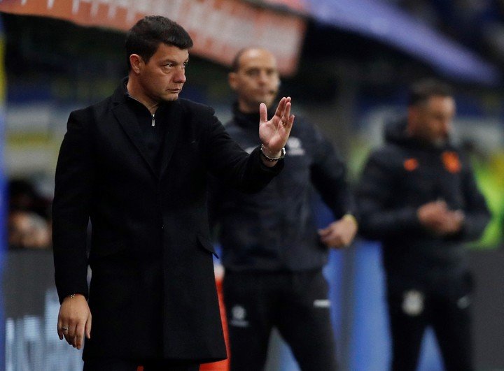 Seba ganó dos títulos como DT de Boca (REUTERS/Agustin Marcarian)