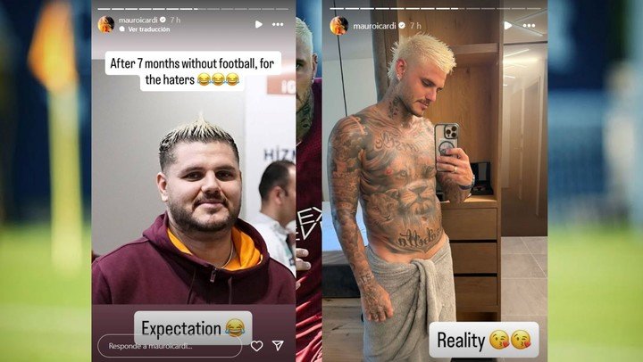 Las historias que subió Icardi. (@mauroicardi)
