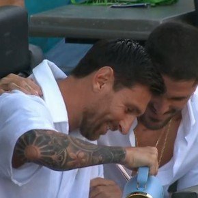 Lionel Messi y Rodrigo De Paul, juntos para ver al Inter Miami: mate, charla y risas
