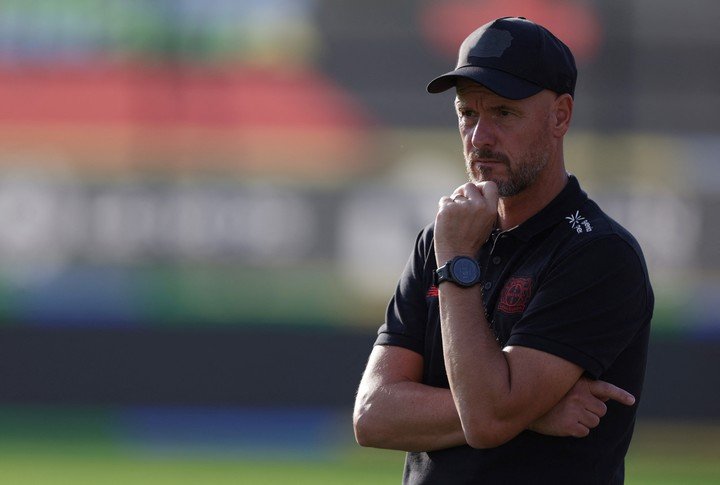 Erik Ten Hag y un primer partido para el olvido ante el Sub 20n de Flamengo. (REUTERS/Ricardo Moraes)