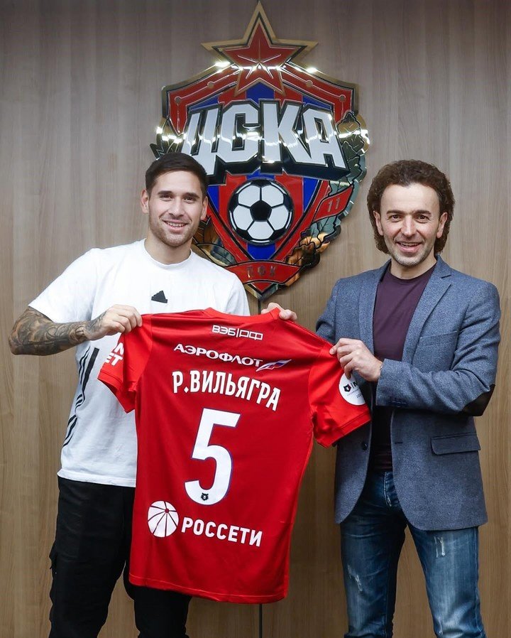 Así fue presentado Villagra (Prensa CSKA Moscú). 