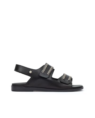 Pikolinos Sandalias Planas en Cuero Formentera para Señora Color Black