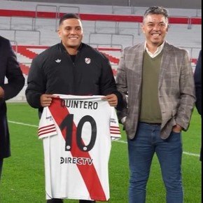 Gallardo y la primera frase que expresó tras el regreso de Juanfer Quintero