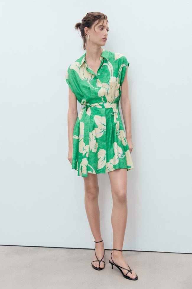 Vestido estampado de Mango (29,99 euros)