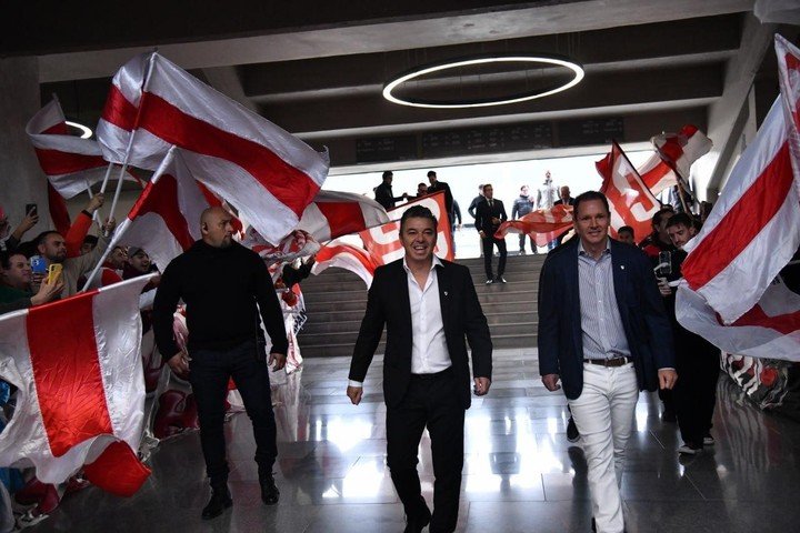 Brito, con Gallardo en su regreso.
