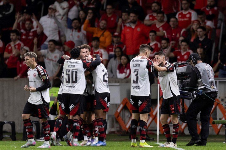 El festejo del Fla (AP). 