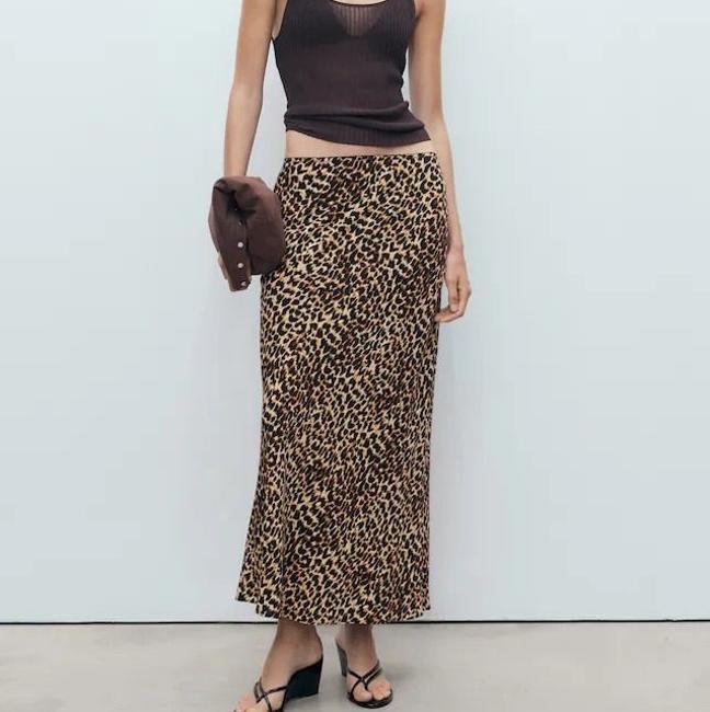 Falda fluida animal print