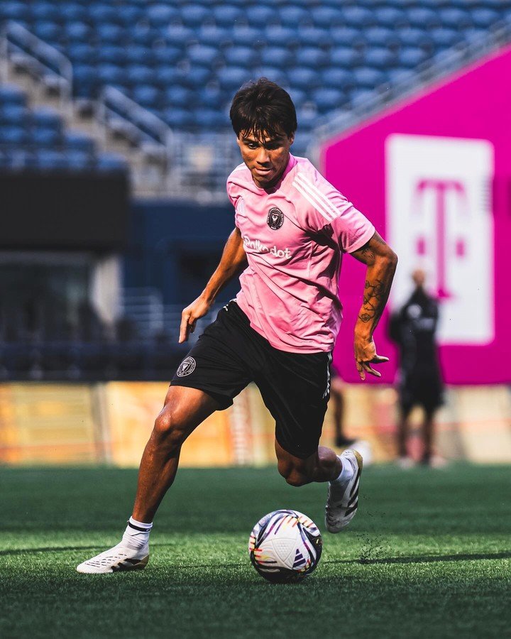 Telasco Segovia en la práctica de Inter Miami en el Lumen Field. Foto: Prensa Inter Miami