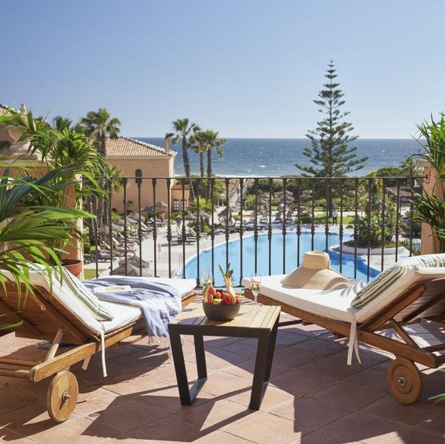 Terraza de una de las habitaciones del Barceló Punta Umbría Mar, en la provincia de Huelva.