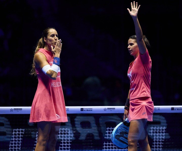 Gemma Triay y Delfina Brea en acción durante la final del P1 de Madrid.