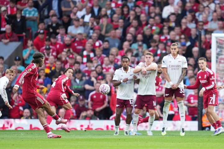 La pegada de Szoboszlai definió el partido ante el Arsenal.