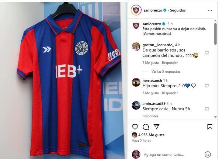 El posteo que había hecho San Lorenzo: "Esta pasión nunca va a dejar de existir".