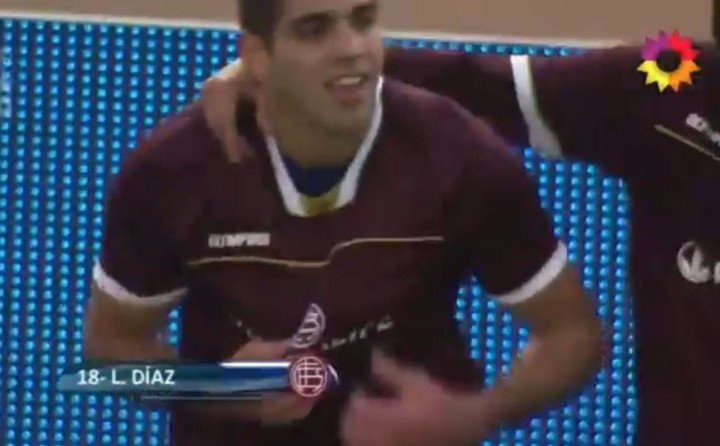 Leandro Díaz el día del 2-1 de Lanús vs. River en 2011.