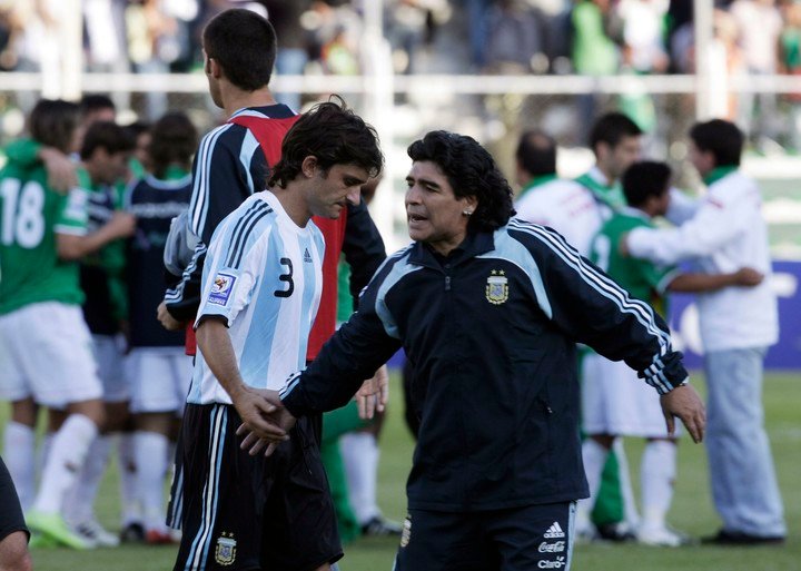 Papa fue dirigido por Diego en la Selección.