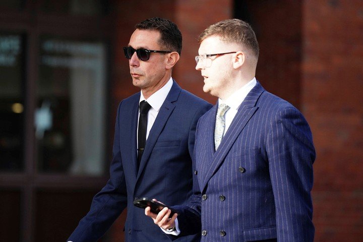 David Coote al arribar a la Corte de Nottingham, este jueves (AP).