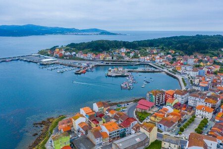 Pueblo Pesquero Bonito Galicia Otoño