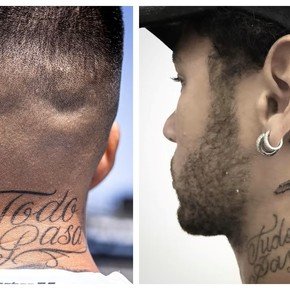 Adonis Frías se tatuó la frase de Neymar en la nuca