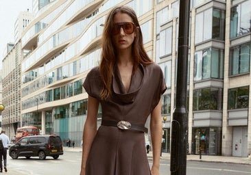 Aquí están los vestidos marrones que hay que tener (y que te harán olvidar el clásico negro)