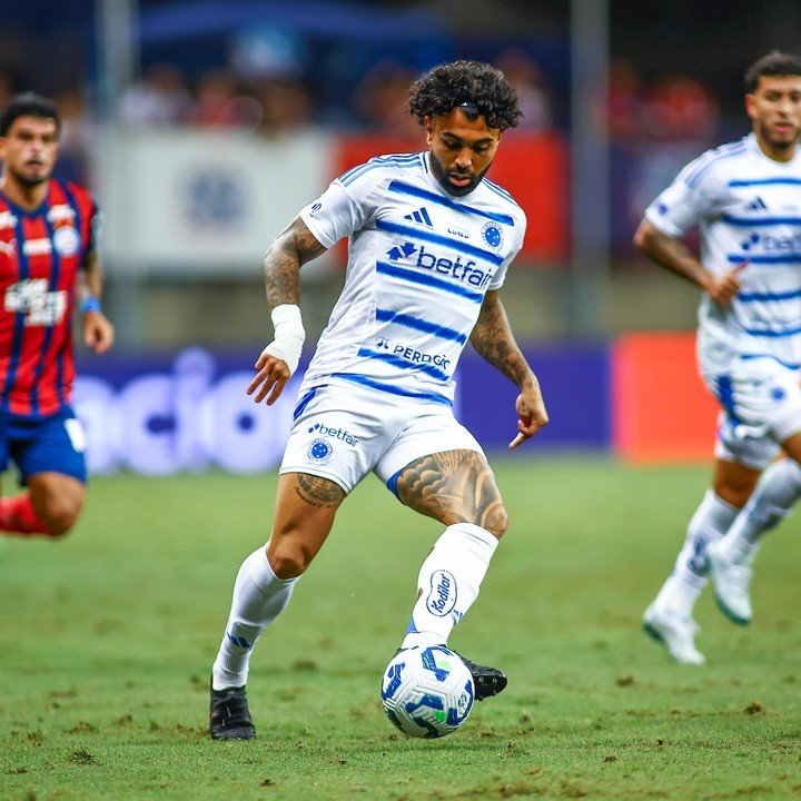 Gabigol en el partido de Cruzeiro ante Bahia.
