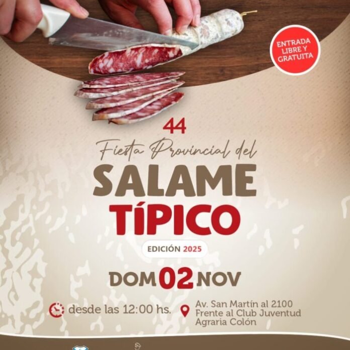 Colonia Caroya celebra la 44ª Fiesta Provincial del Salame Típico