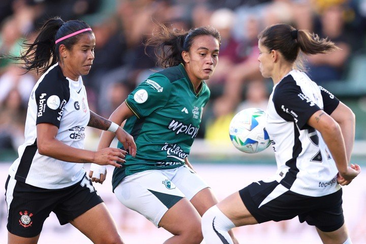 Corinthians y Deportivo Cali disputaron la final de la Copa Libertadores femenina. (AP)