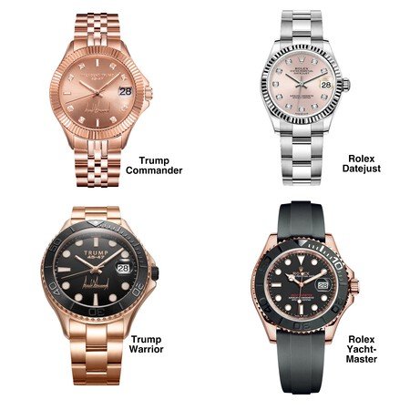 Dicen Que La Imitacion Es La Forma Mas Sincera De Admiracion Si Eso Es Cierto Por Su Linea De Relojes Donald Trump Debe Admirar Mucho A Rolex Y Patek Philippe