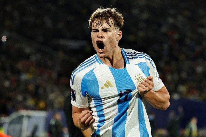 Mateo Silvetti, figura del Sub 20. EFE/ Osvaldo Villarroel