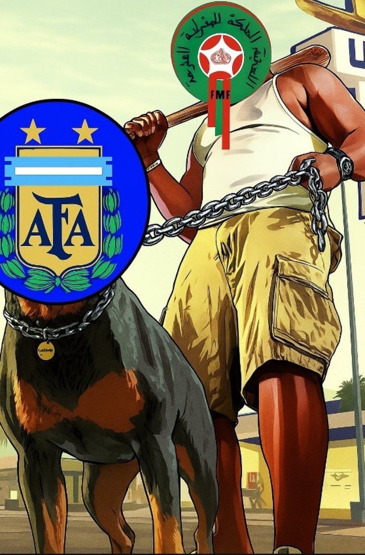 Un meme con la gastada de Marruecos a Argentina.