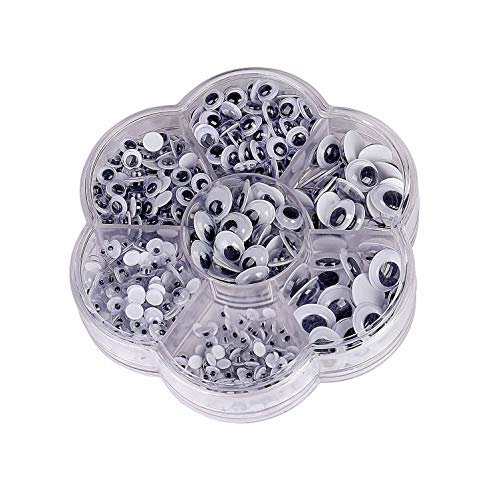 QH-Shop Adhesivos Ojos de plástico Móviles Manualidades Ojos para DIY Scrapbooking Artesanía Accesorios de Juguete 500 Piezas