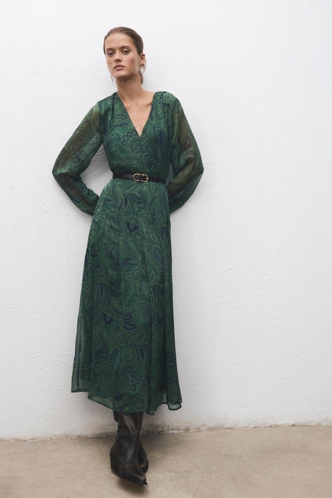 Vestido estampado de Mango (49,99 euros)