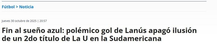 Los medios de Chile tildaron de "robo" la clasificación de Lanús a la final de la Sudamericana