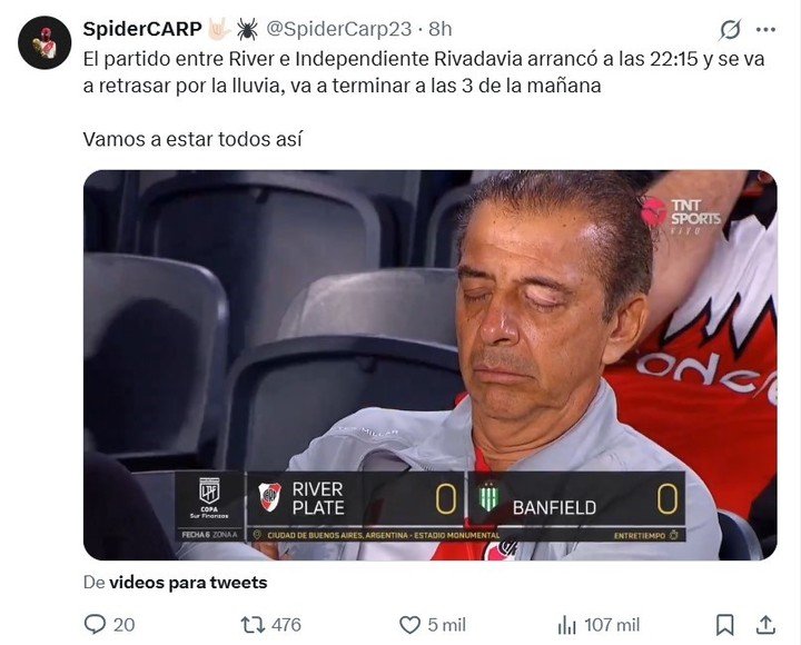 Algunos de los memes de la eliminación de River (Twitter).