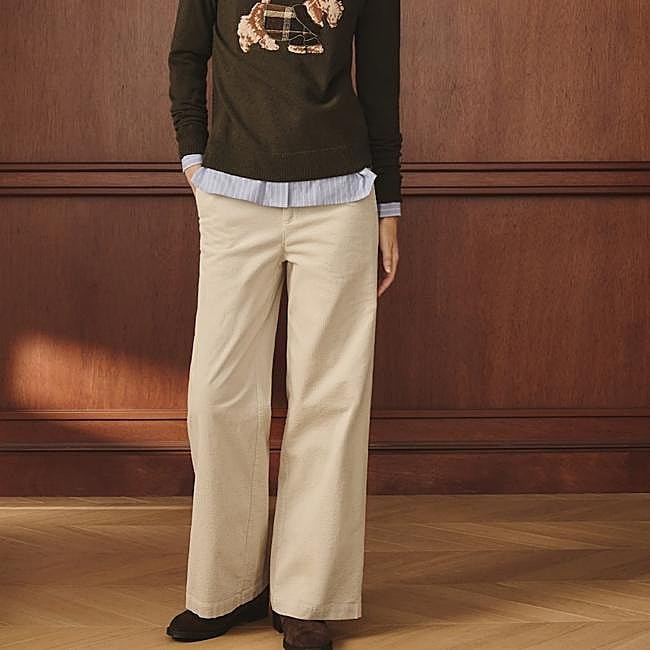 Pantalón de pana blanco de Lloyd's, 79,99 euros.