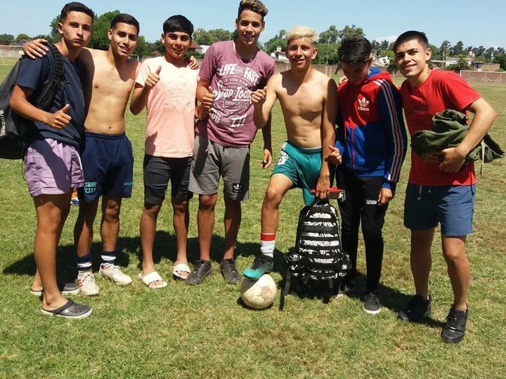 Edilson, de chico, en el club La Monja de José C. Paz.