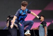 Franco Colapinto llegó disfrazado como Valderrama al Fan Zone de San Pablo e hizo delirar a la gente