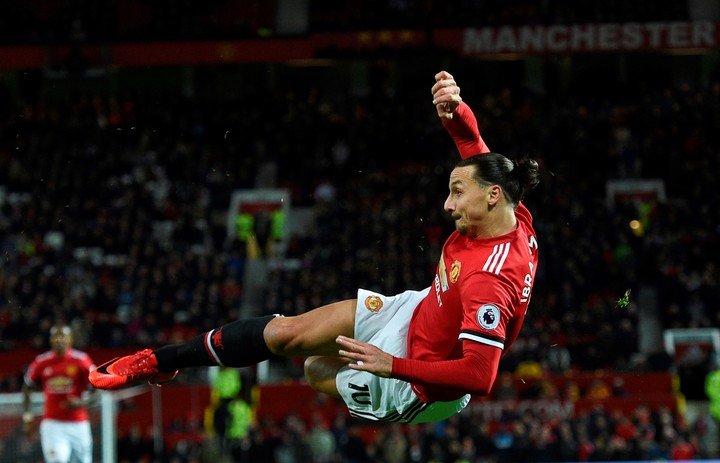 Zlatan en Manchester United. (foto: AFP) 