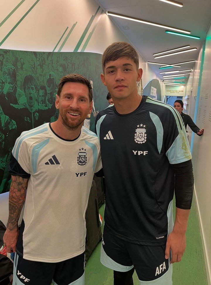 Demian Talavera con Lionel Messi. (FOTO: Instagram)