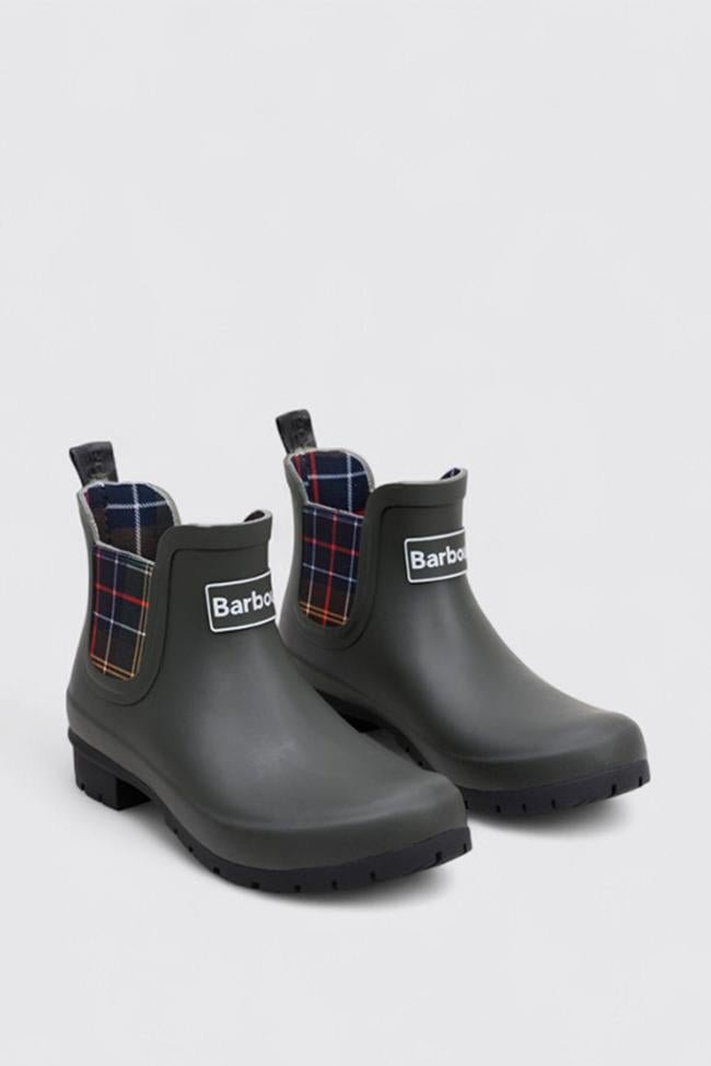 Botines con estampado tartán de Barbour