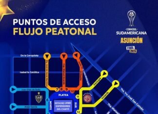 Los puntos de accesos para los hinchas de Lanús al Defensores del Chaco