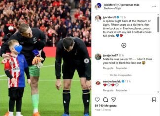 Premier: el festejado caso del hijo «doble camiseta» del arquero del Everton