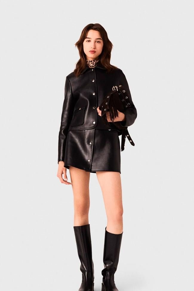 Total look en cuero de Maje.