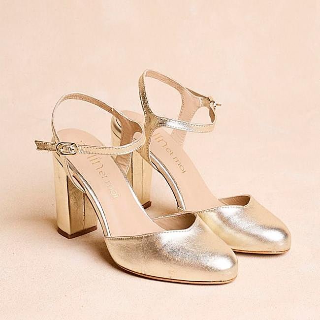 Zapatos de tacón con punta redondeada de Polín et Moi.