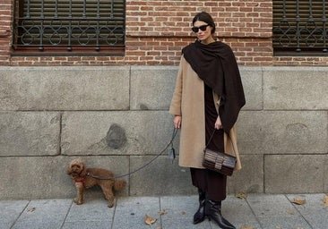 Dónde comprar el poncho de punto que necesitas para tus looks de invierno más calentitos